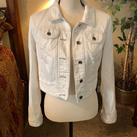 Apt. 9 Jackets & Blazers - White distressed denim jacket